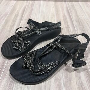 Cape Robbin Woven Thong Heeled Sandals Clear Strap Pointed Toe Heels Size 7.5